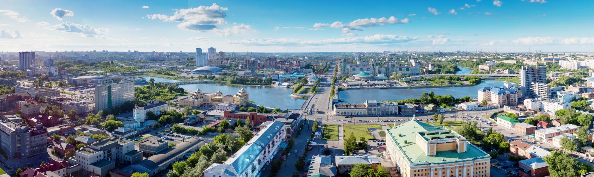Панорамный снимок центра Челябинска