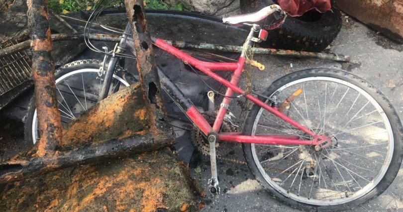 Велосипед, лестница, шины — богатый 
«улов» достали эковолонтеры из карьера 
в Челябинске
