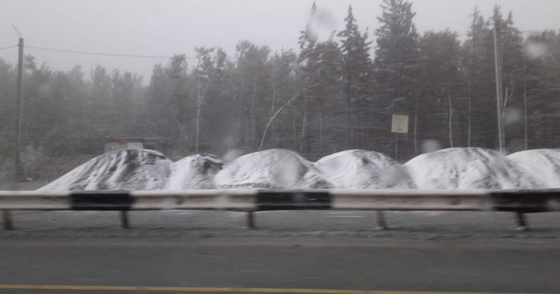 В Челябинской области выпал снег
