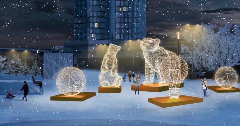 На набережной в Челябинске появятся 
белые медведи
