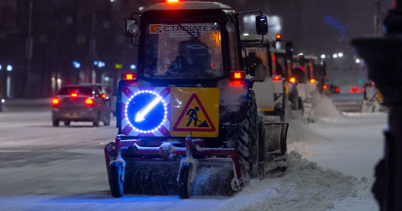 За ночь с улиц Челябинска вывезли 497,5 тонн 
снега

