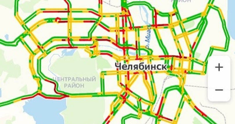 В Челябинске с утра образовались 
девятибалльные пробки
