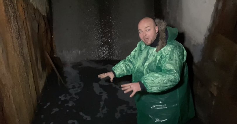 Московский блогер исследовал челябинскую 
подземную речку
